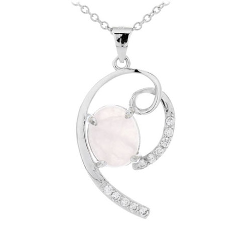 pendentif femme argent zirconium cristal 8300279