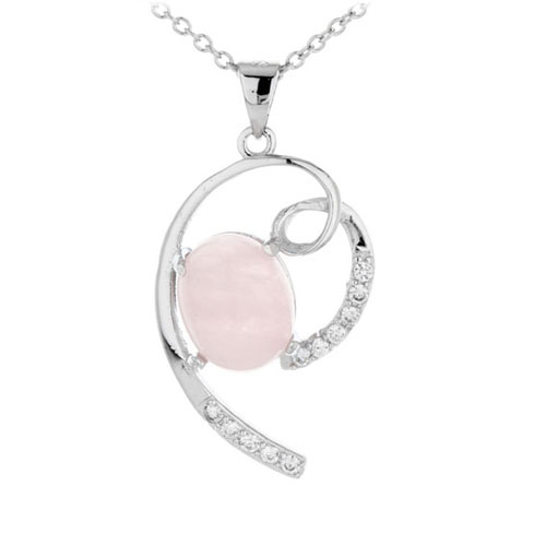 pendentif femme argent zirconium cristal 8300284