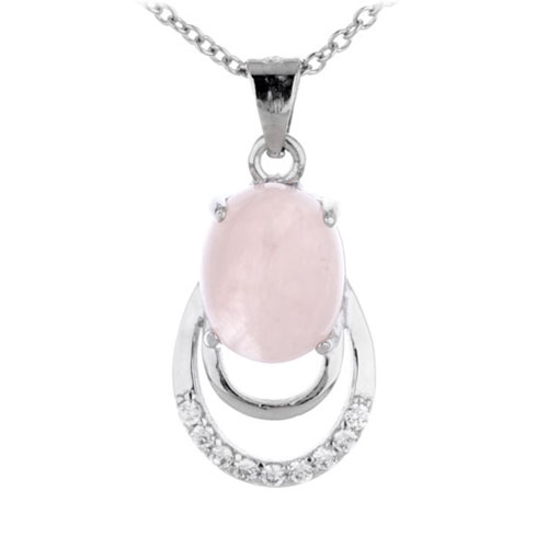 pendentif femme argent zirconium cristal 8300295