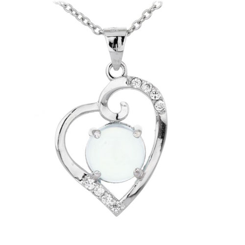 pendentif femme argent zirconium diamant 8300309