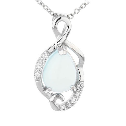 pendentif femme argent zirconium diamant 8300313