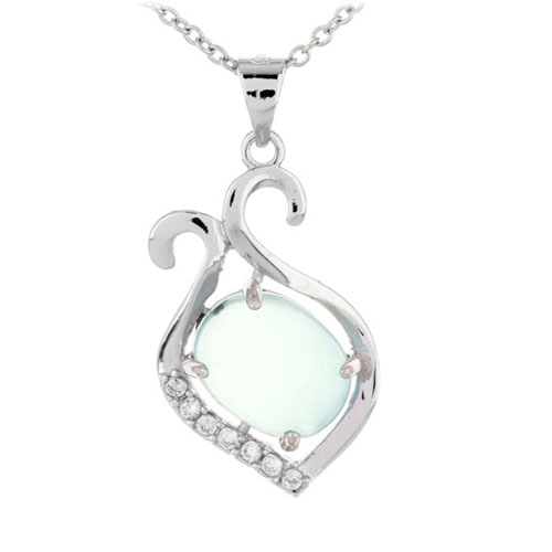 pendentif femme argent zirconium diamant 8300337