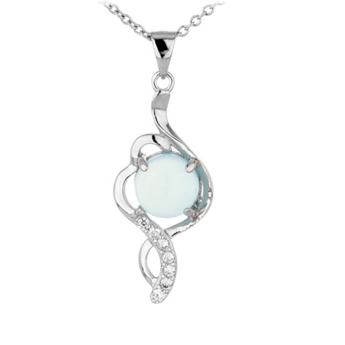 pendentif femme argent zirconium diamant 8300343