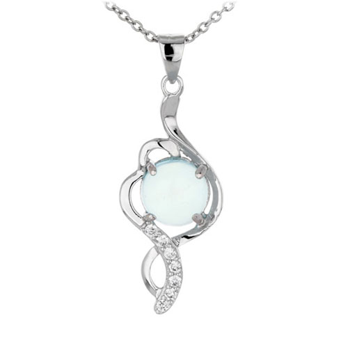 pendentif femme argent zirconium diamant 8300347