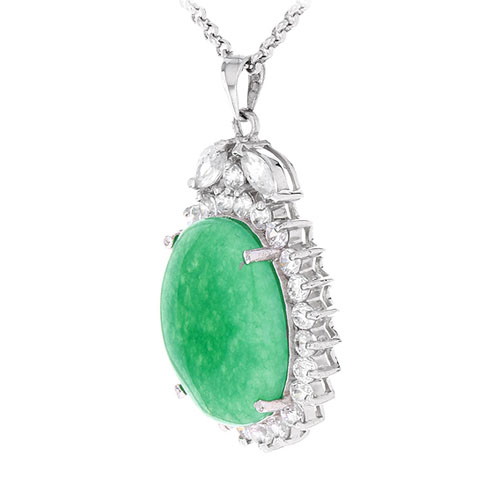 pendentif femme argent zirconium jade 8300433 pic2