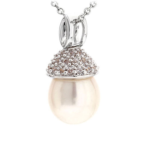pendentif femme argent zirconium perle 8300517 pic2