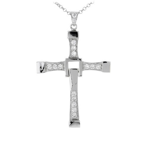 pendentif homme argent zirconium 8300195