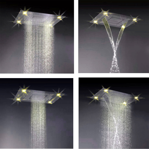 pomme douche lumineuse acier SHOWERLED4 pic7