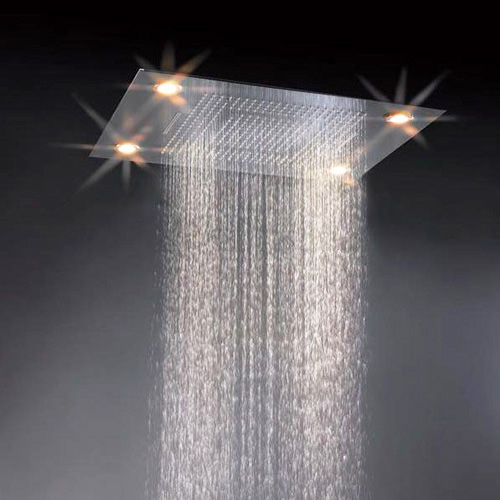 pomme douche lumineuse acier SHOWERLED4