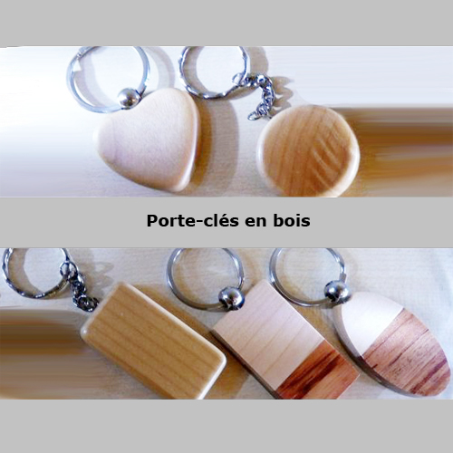 porte cles en bois