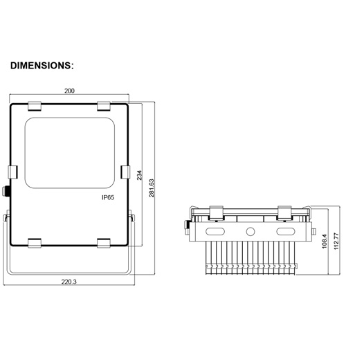 projecteur led bicolore 100W PRJLEDBI100 pic6