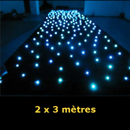 rideau led etoiles 1 couleur 2x3m