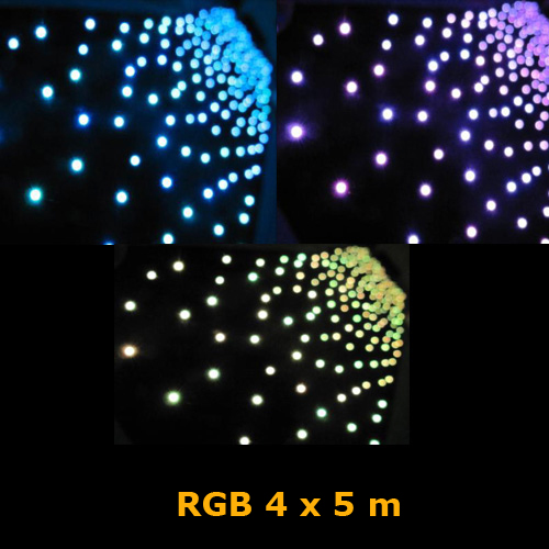 rideau led etoiles RGB 4x5m