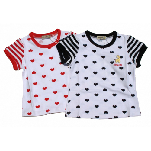 tshirt fille coeurs TTXT0051