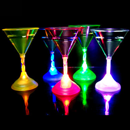 verre martini lumineux led